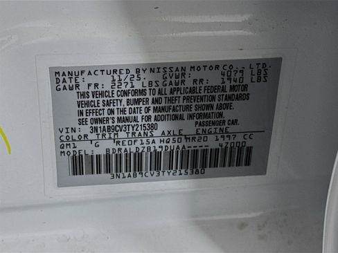 New 2026 Nissan Sentra SV w/ Floor Mat Package image 29