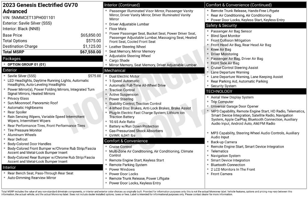 Used 2023 Genesis Electrified GV70 AWD/4WD image 6