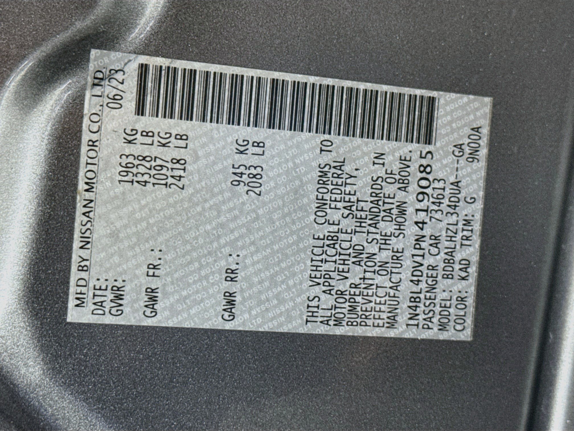 Used 2023 Nissan Altima 2.5 SV FWD image 40