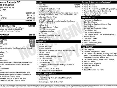 Used 2021 Hyundai Palisade SEL w/ Convenience Package FWD image 7