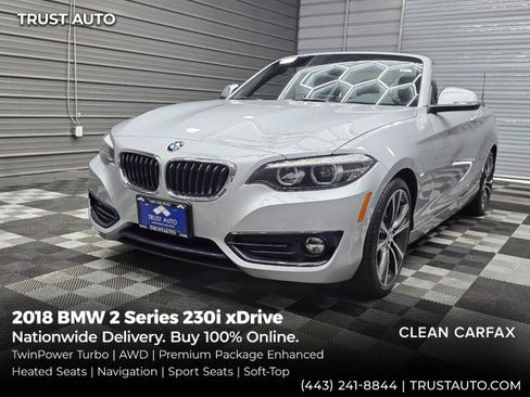 Used 2018 BMW 230i xDrive Convertible AWD/4WD image 1