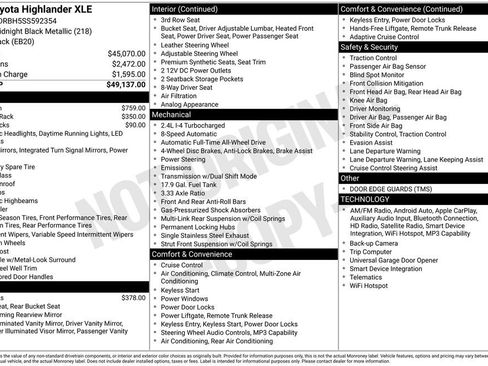 Used 2025 Toyota Highlander XLE AWD/4WD image 12