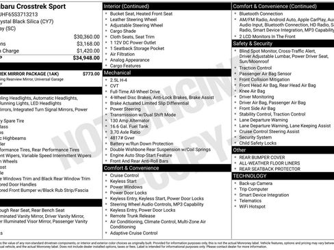 Used 2025 Subaru Crosstrek 2.5i Sport w/ Crosstrek Mirror Package image 3