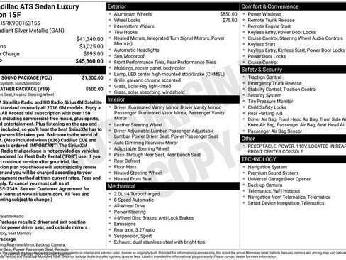 Used 2016 Cadillac ATS Luxury w/ Sun And Sound Package image 41