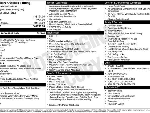 Used 2022 Subaru Outback Touring w/ Popular Package #2 image 11