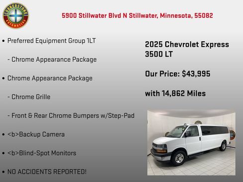 Used 2025 Chevrolet Express 3500 LT w/ LT Preferred Equipment Group RWD image 10