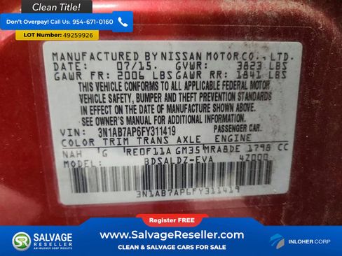 Used 2015 Nissan Sentra SV FWD image 16