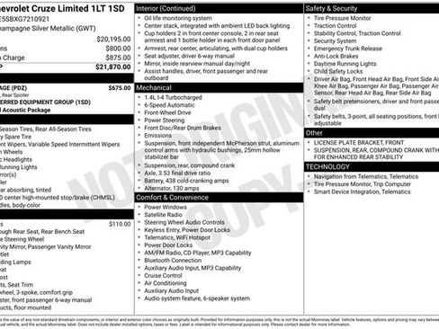 Used 2016 Chevrolet Cruze LT w/ RS Package image 36