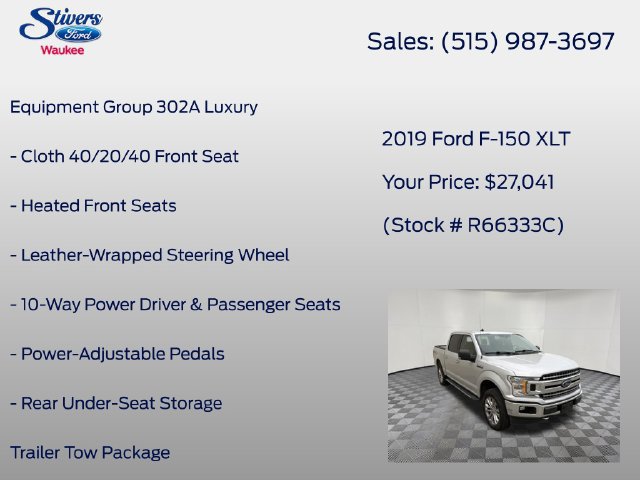 Used 2019 Ford F150 XLT w/ Equipment Group 302A Luxury AWD/4WD image 16