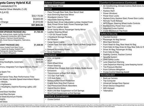 Used 2021 Toyota Camry XLE w/ Navigation Upgrade Package image 6