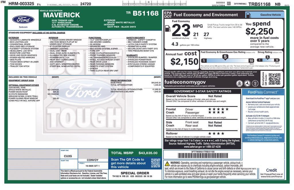 New 2026 Ford Maverick Tremor AWD/4WD image 7