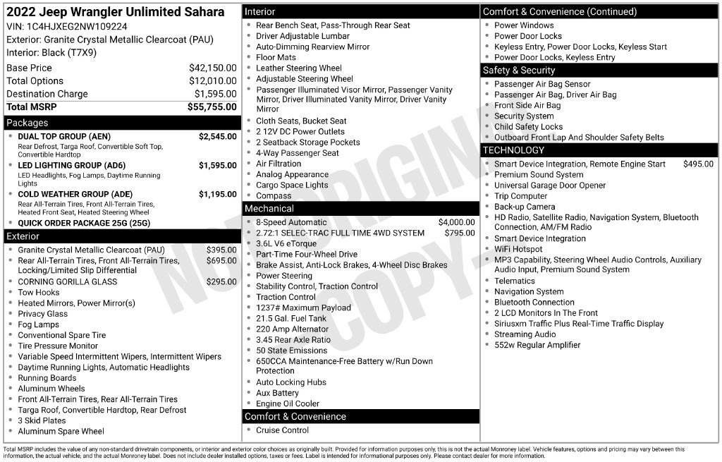 Used 2022 Jeep Wrangler Unlimited Sahara w/ Dual Top Group AWD/4WD image 33