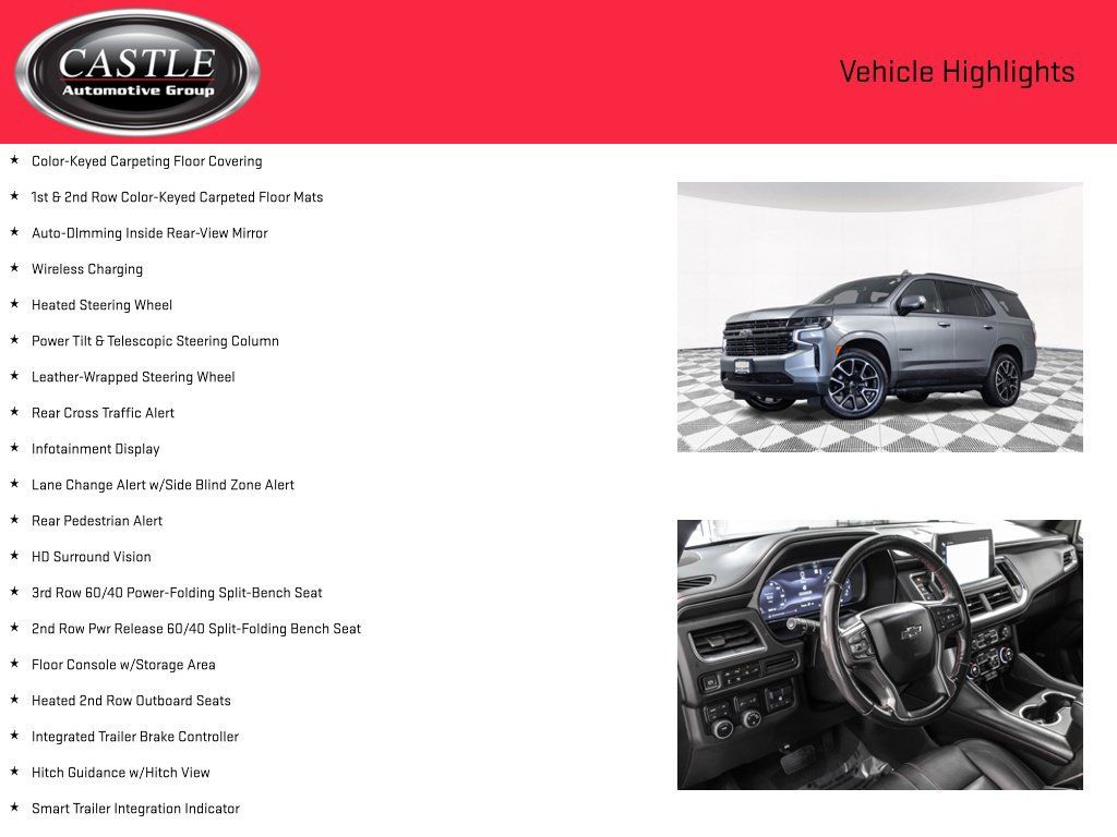 Used 2022 Chevrolet Tahoe RST w/ Luxury Package AWD/4WD image 16
