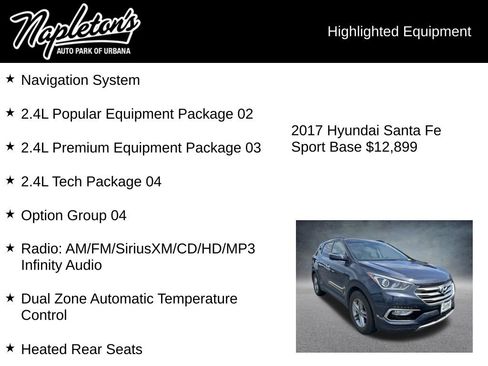 Used 2017 Hyundai Santa Fe Sport w/ 2.4L Tech Package 04 FWD image 3