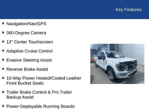 Certified 2022 Ford F150 Lariat w/ Equipment Group 502A High AWD/4WD image 36