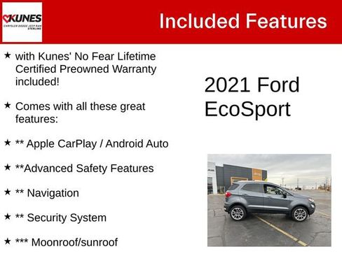 Used 2021 Ford EcoSport Titanium w/ Interior Protection Package image 4