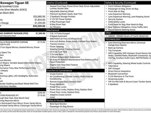 Used 2023 Volkswagen Tiguan SE w/ Panoramic Sunroof Package AWD/4WD image 5