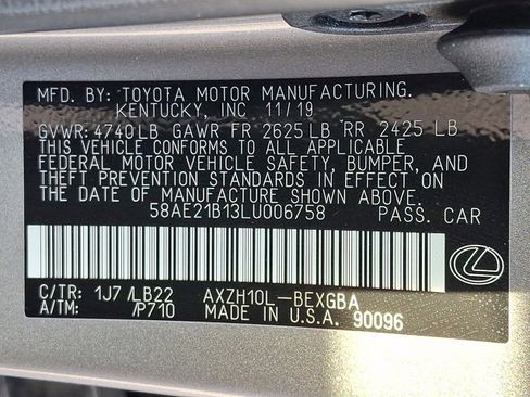 Used 2020 Lexus ES 300h w/ Luxury Package image 30