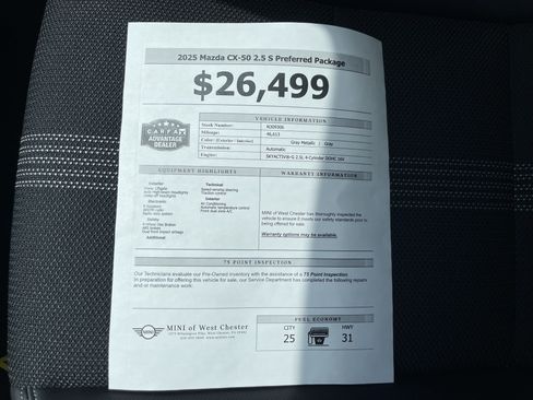 Used 2025 MAZDA CX-50 AWD 2.5 S w/ Weather Package image 17
