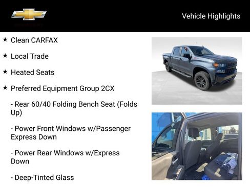 Used 2021 Chevrolet Silverado 1500 Custom Trail Boss w/ Safety Confidence Package AWD/4WD image 11