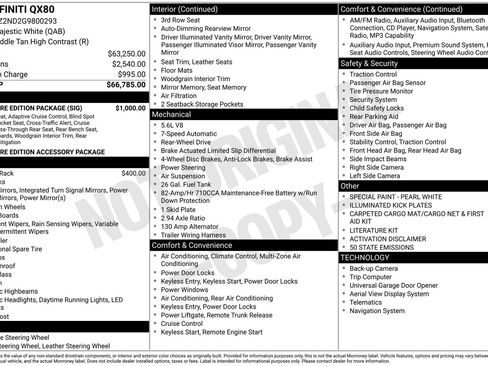 Used 2016 INFINITI QX80 2WD w/ Signature Edition Package image 41