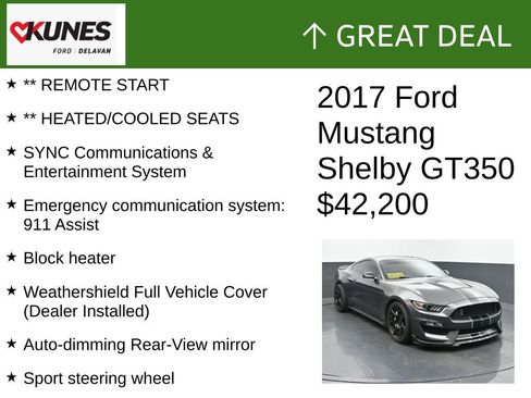 Used 2017 Ford Mustang Shelby GT350 image 2