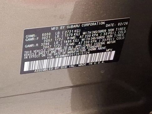 New 2026 Subaru Ascent Touring AWD/4WD image 14