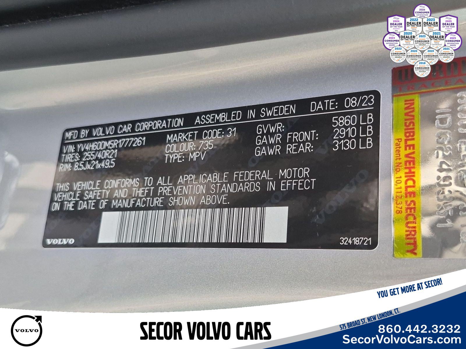 Used 2024 Volvo XC60 T8 Ultimate w/ Protection Package Premier AWD/4WD image 27