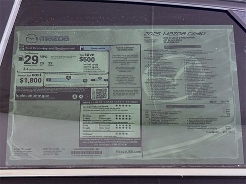 New 2025 MAZDA CX-30 AWD 2.5 S w/ Preferred Package image 20