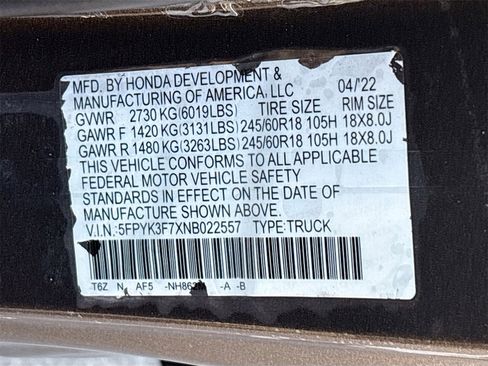 Used 2022 Honda Ridgeline RTL-E image 32