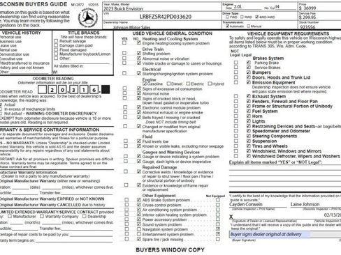 Certified 2023 Buick Envision Avenir image 1