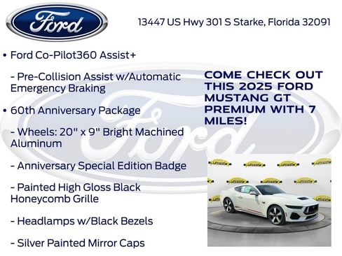 New 2025 Ford Mustang GT Premium w/ 60th Anniversary Package image 20