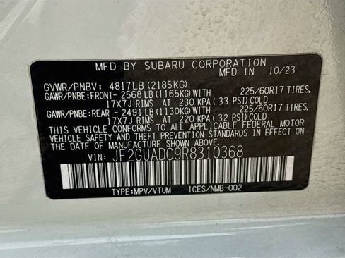 Certified 2024 Subaru Crosstrek 2.0i Premium AWD/4WD image 37