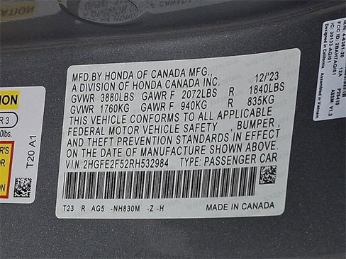 Certified 2024 Honda Civic Sport image 26