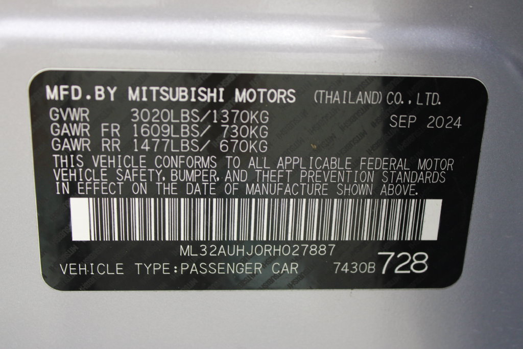 Used 2024 Mitsubishi Mirage ES FWD image 27