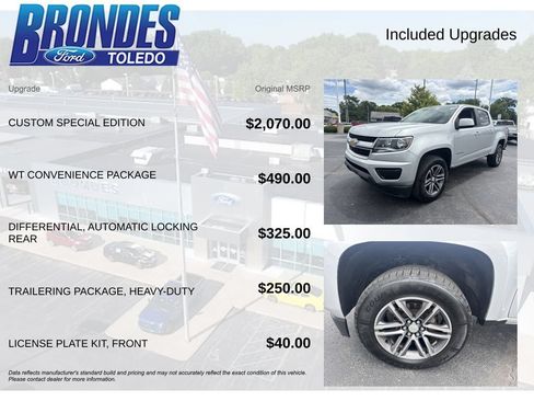 Used 2019 Chevrolet Colorado W/T w/ Custom Special Edition AWD/4WD image 6