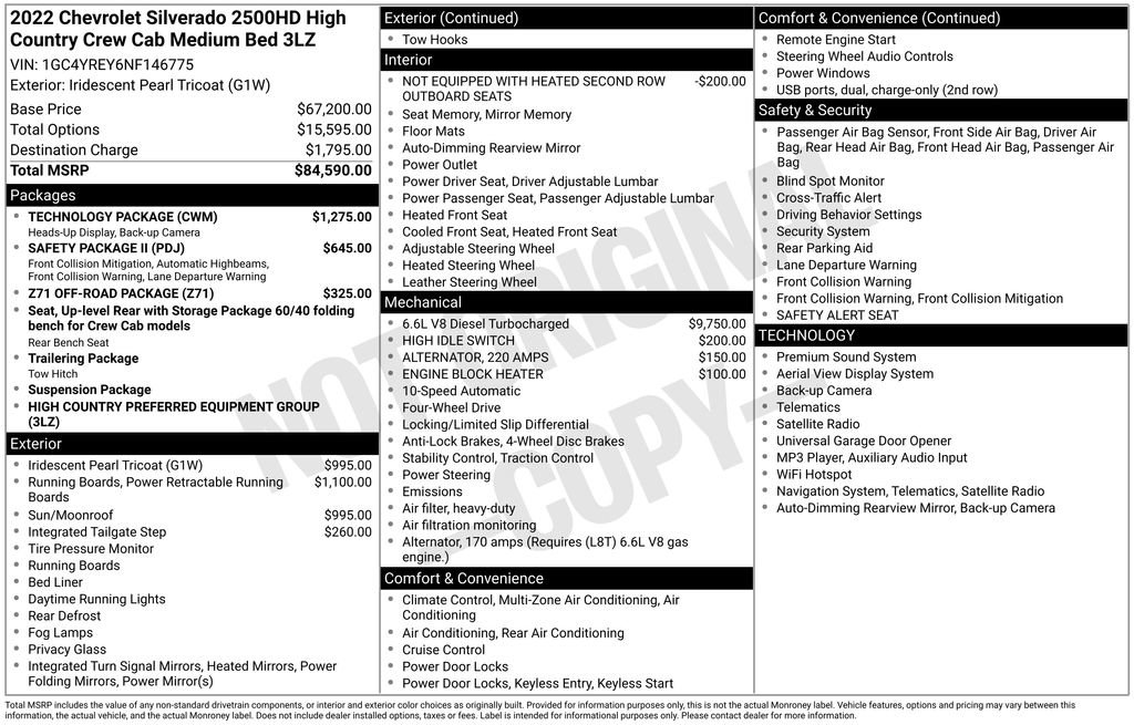 Used 2022 Chevrolet Silverado 2500 High Country w/ Technology Package AWD/4WD image 4