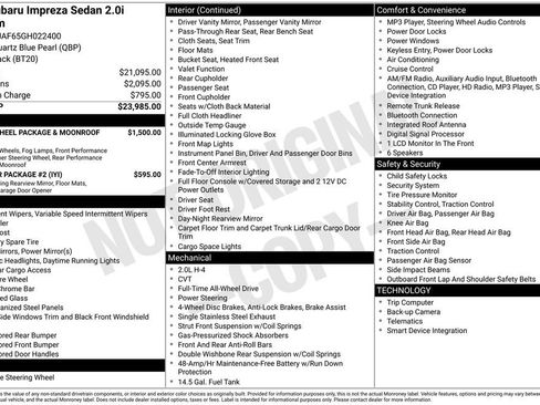 Used 2016 Subaru Impreza 2.0i Premium image 17