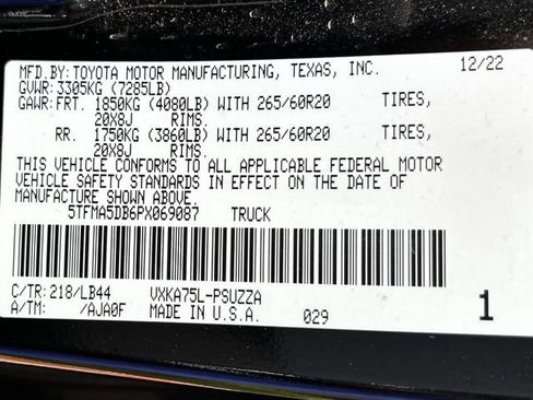 Used 2023 Toyota Tundra 1794 Edition w/ Advanced Package AWD/4WD image 33