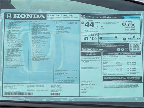 New 2026 Honda Accord Touring image 18