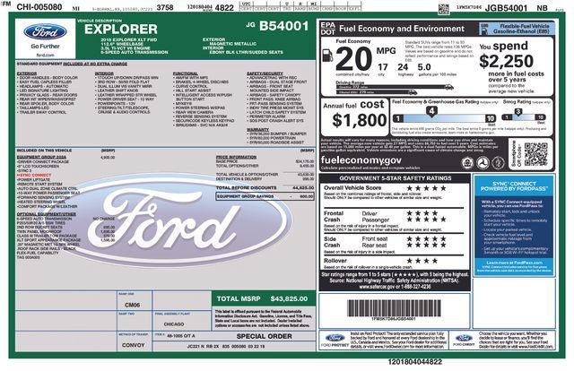 Used 2018 Ford Explorer XLT w/ Equipment Group 202A FWD image 20