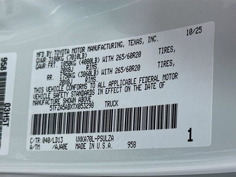 Certified 2026 Toyota Tundra Limited RWD image 33