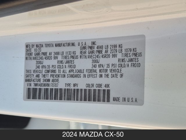 Certified 2024 MAZDA CX-50 AWD 2.5 S w/ Cargo Package image 26