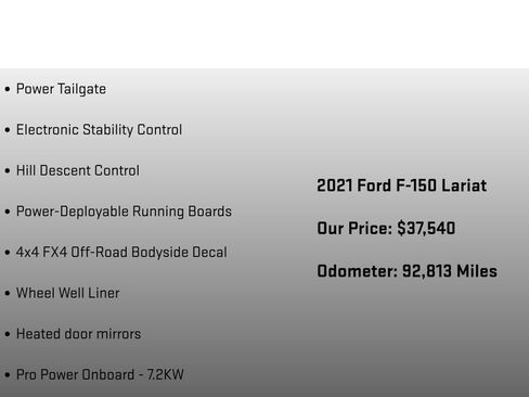 Used 2021 Ford F150 Lariat w/ Equipment Group 502A High AWD/4WD image 30