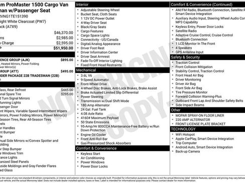 Used 2026 RAM ProMaster 1500 w/ Convenience Group FWD image 33