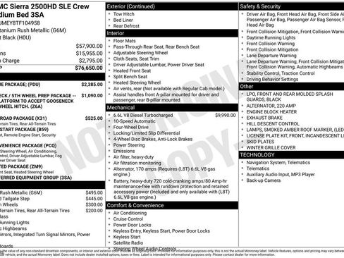New 2026 GMC Sierra 2500 SLE w/ SLE Value Package; image 47