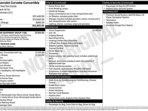 Used 2005 Chevrolet Corvette Convertible w/ Preferred Equipment Group RWD image 30