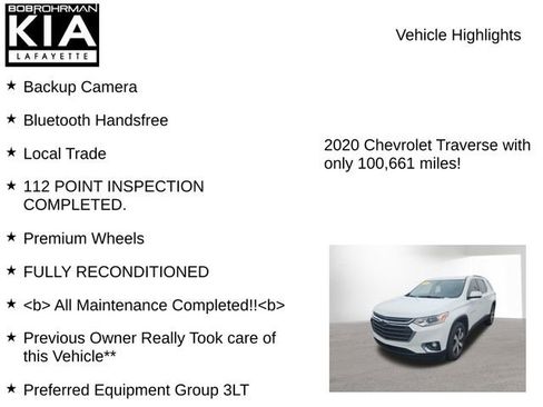 Used 2020 Chevrolet Traverse LT w/ LT Premium Package FWD image 7