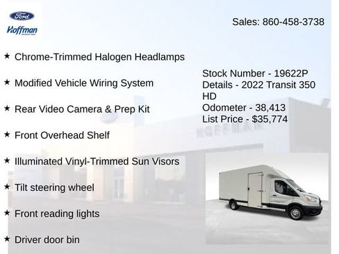 Used 2022 Ford Transit 350 Low Roof DRW w/ Interior Upgrade Package RWD image 21