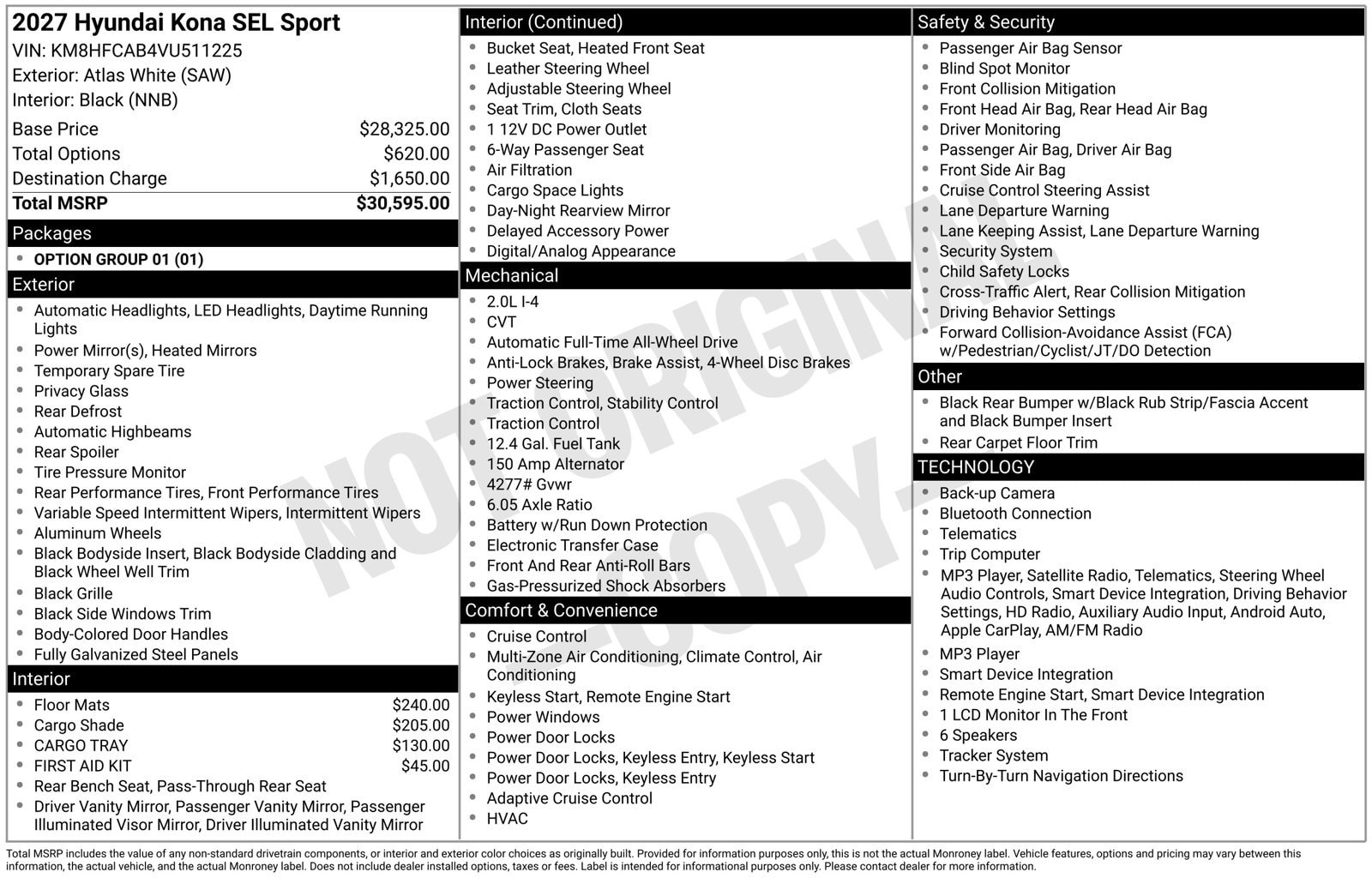New 2027 Hyundai Kona SEL Sport AWD/4WD image 25